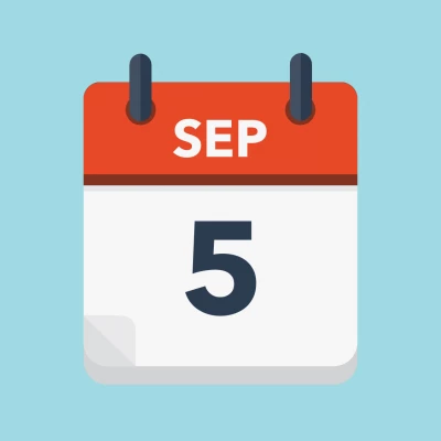 Calendar icon showing 5th September